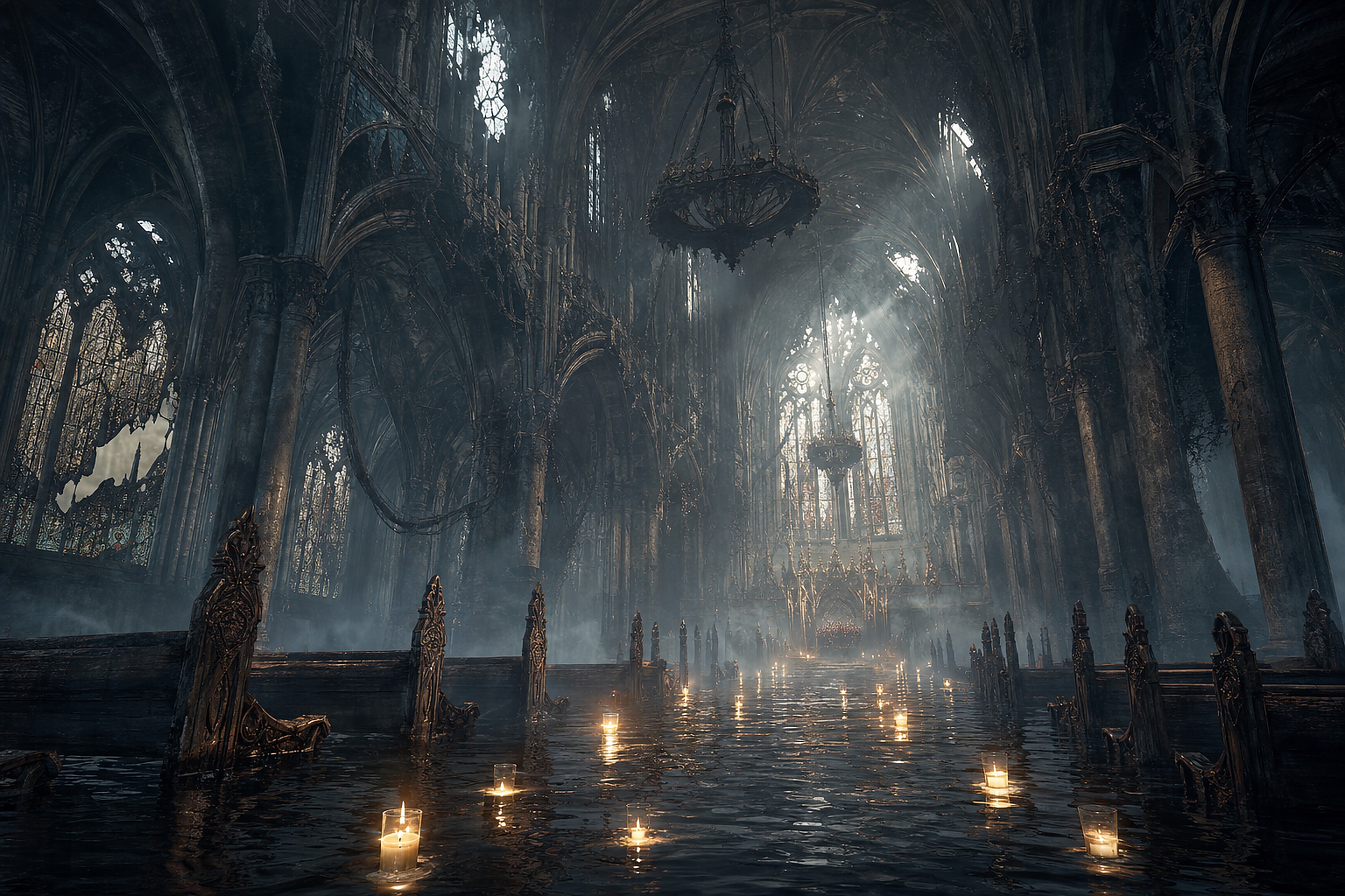 De Verdronken Kathedraal — cinematische kaart