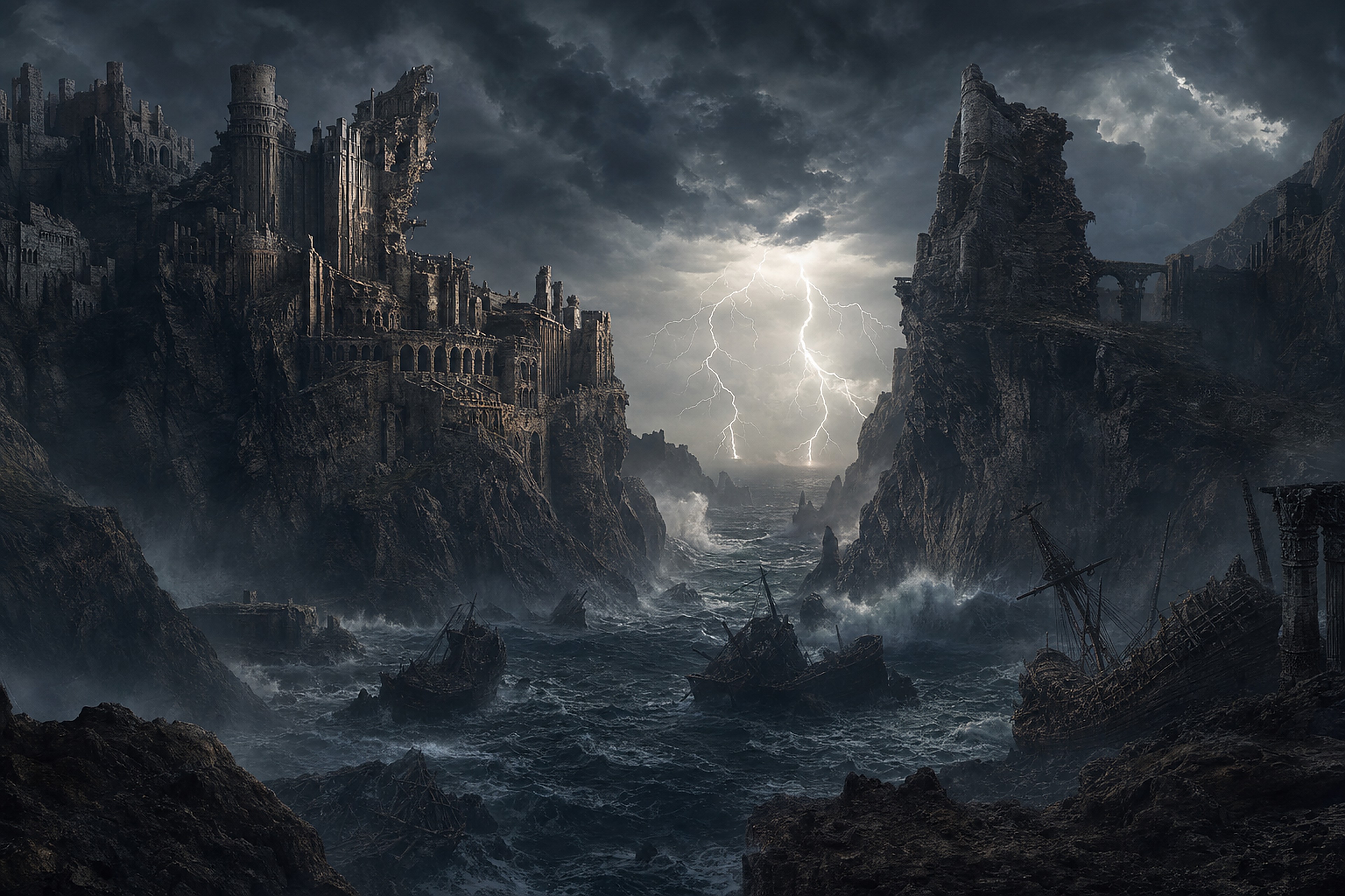 De Vervallen Havencitadel — cinematische kaart