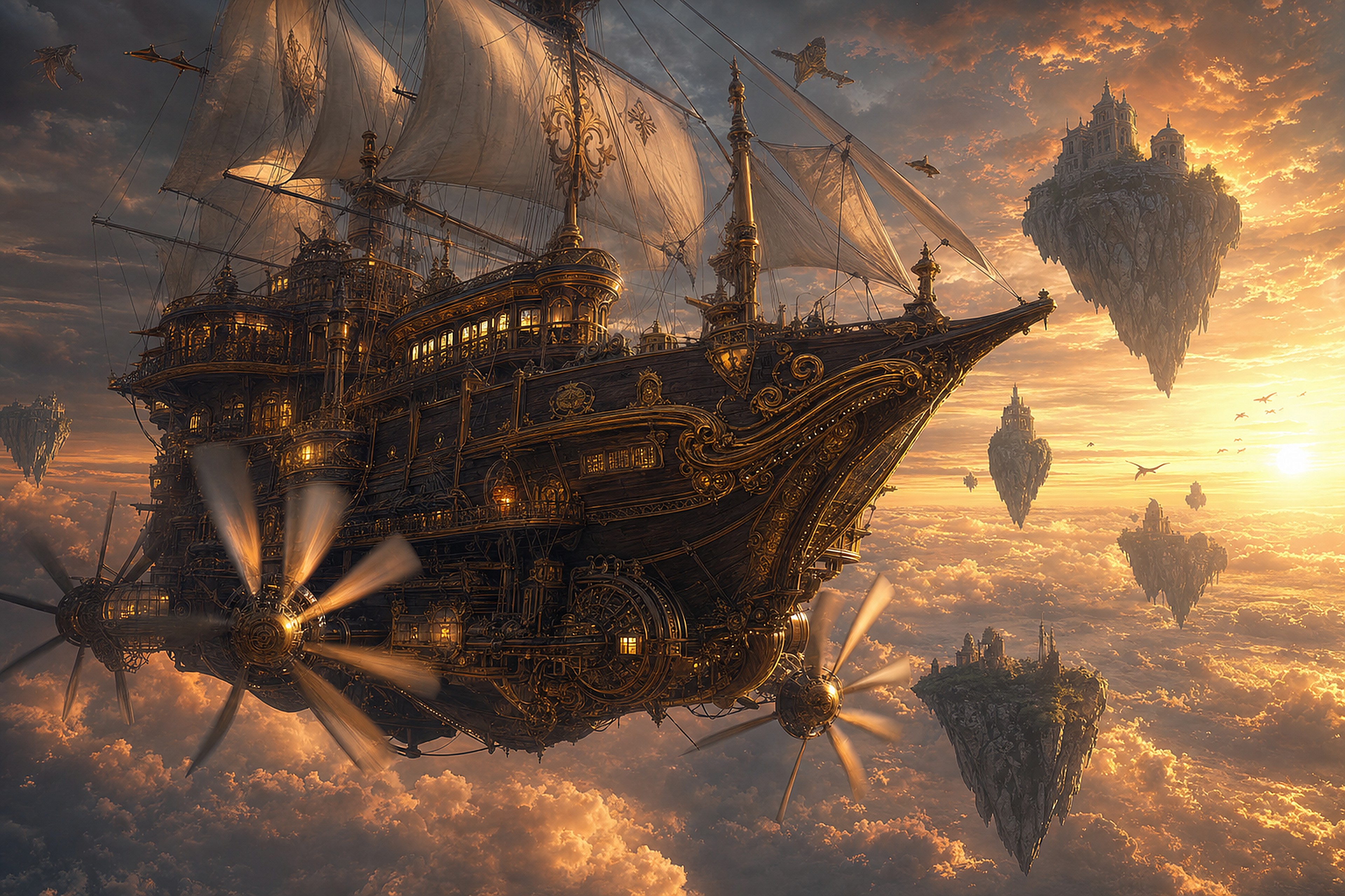 De Luchtschipvaart — cinematische kaart